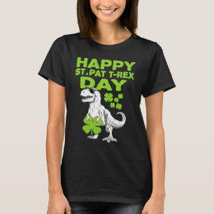 Happy St Pat Trex Day Dino St Patricks Day Toddler T-Shirt