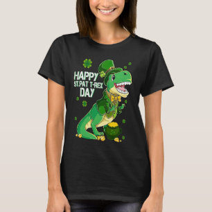 Happy St Pat Trex Day Dino St Patricks Day Toddler T-Shirt