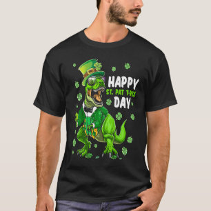 Happy St Pat Trex Day Dino St Patricks Day Toddler T-Shirt