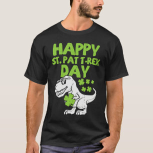 Happy St Pat Trex Day Dino St Patricks Day Toddler T-Shirt