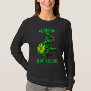Happy St Pat Trex Day Dino Toddler Boys St Patrick T-Shirt