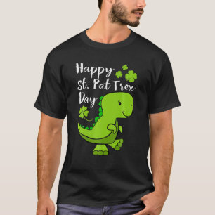 Happy St. Pat Trex Day Dinosaur Kids St. Patrick's T-Shirt