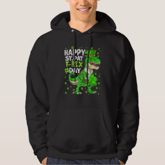 Happy St Pat Trex Day Dinosaur St Patricks Day Tod Hoodie
