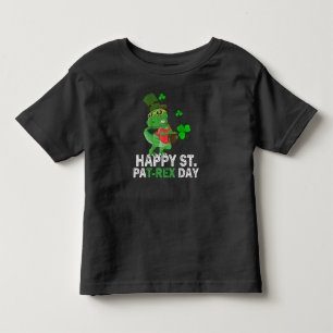 Happy St Pat Trex Day Dinosaur Toddler St Patricks T-Shirt