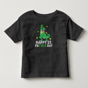 Happy St Pat Trex Day Dinosaur Toddler St Patricks T-Shirt