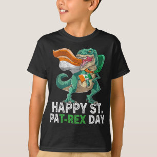 Happy St Pat Trex Day Dinosaur Toddler St Patricks T-Shirt