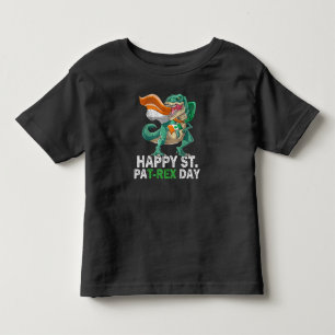 Happy St Pat Trex Day Dinosaur Toddler St Patricks T-Shirt