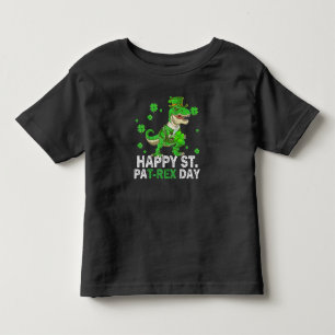 Happy St Pat Trex Day Dinosaur Toddler St Patricks T-Shirt
