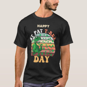 Happy St Pat Trex Day Funny Dinosaur Funny St Patr T-Shirt