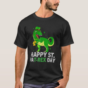 Happy St Pat Trex Day Men Women Kids St Patricks D T-Shirt