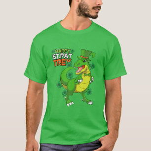 Happy St Pat-Trex Day Saint Patrick Dinosaur Boys T-Shirt