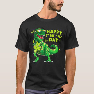 Happy St Pat Trex Day St Patrick Day Dinosaur Gift T-Shirt