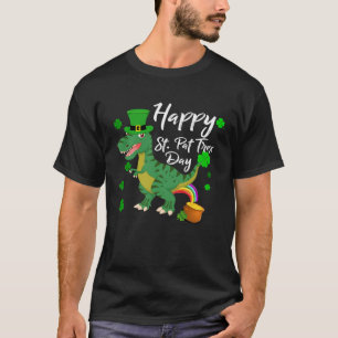 Happy St. Pat Trex Day T-Shirt Dinosaur St. Patric