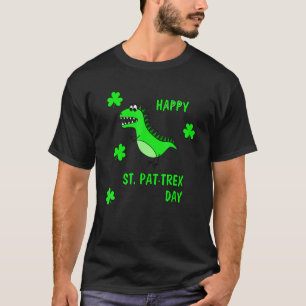 Happy St Pat Trex Saint Patrick's Day Dinosaur Kid T-Shirt