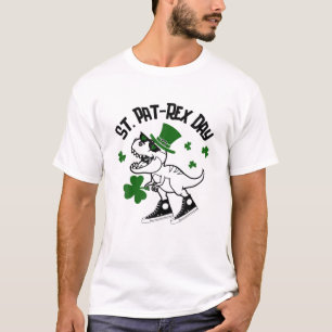 Happy St Pat Trex Saint Patrick's Day Dinosaur Kid T-Shirt