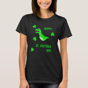 Happy St Pat Trex Saint Patrick's Day Dinosaur Kid T-Shirt