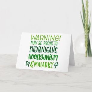HAPPY "ST. PATRCK'S DAY" HOLIDAY CARD