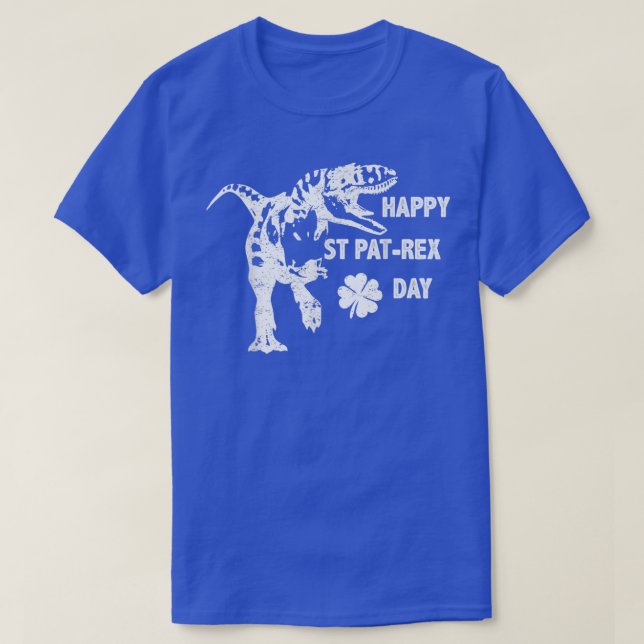 HAPPY ST PATREX DAY Funny TRe Dinosaur St Patrick' T-Shirt (Design Front)