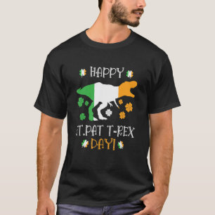 Happy St Patrex Day Pat T Rex Dino Irish Pat Trex  T-Shirt