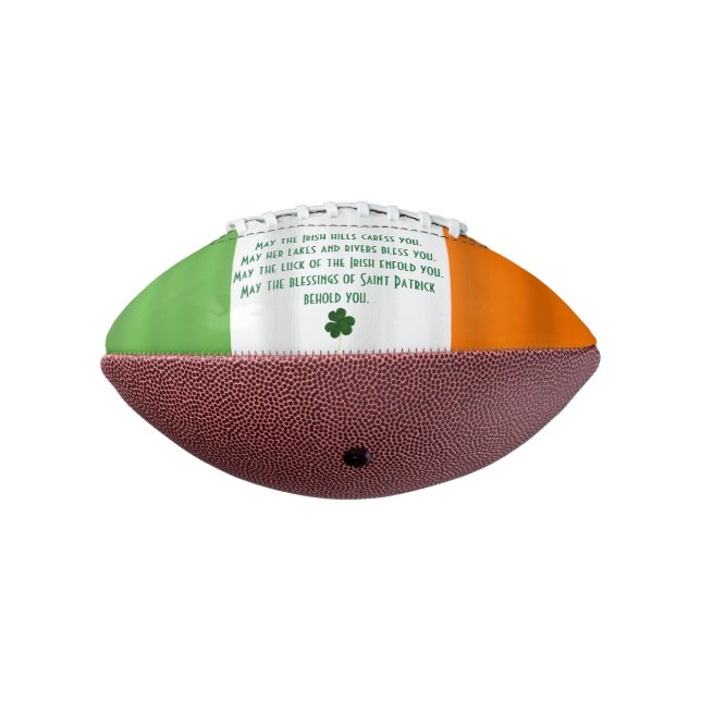 Happy St. Patrick Irish Blessing Flag Shamrock American Football (Rotated 270)