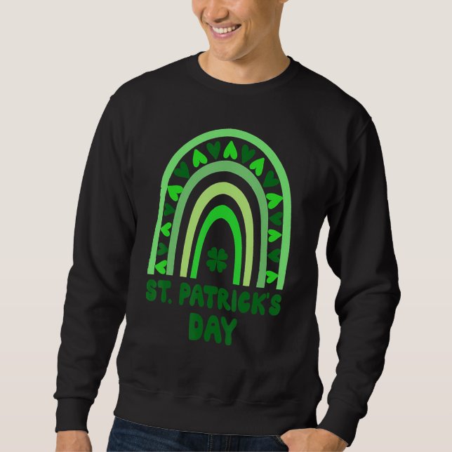 Happy St  Patrick S Day 2022 Rainbow Celebrate Fun Sweatshirt (Front)