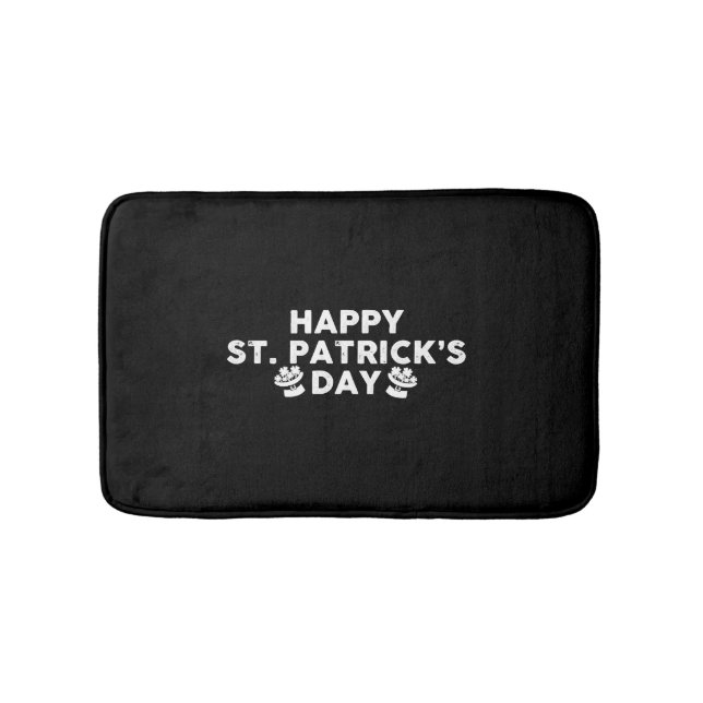 Happy St Patrick s Day     Bath Mat (Front)