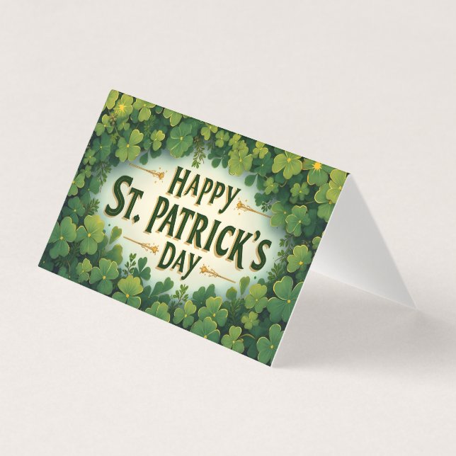 Happy St. Patrick’s Day Clover Art (Front)