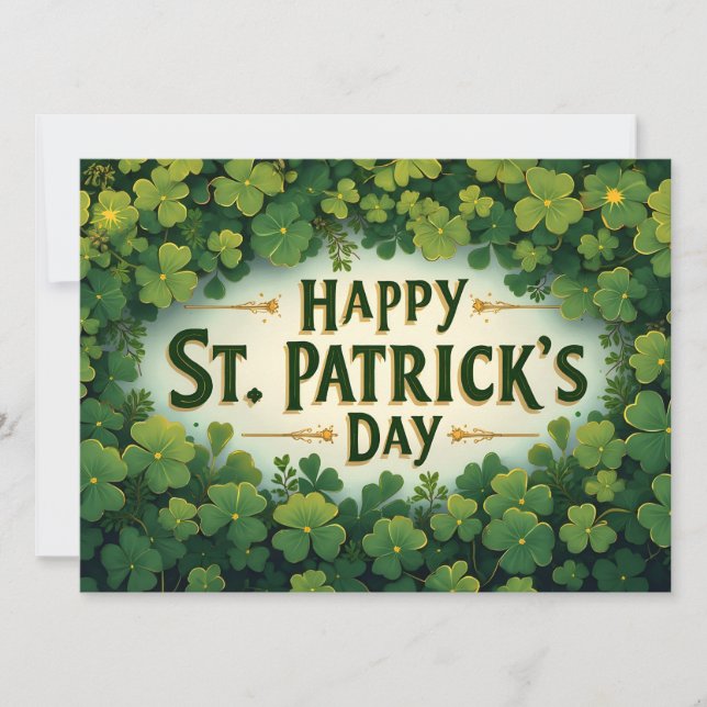 Happy St. Patrick’s Day Clover Art (Front)