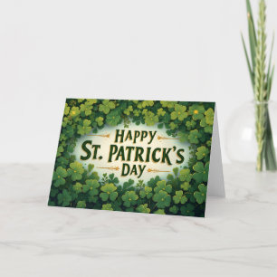 Happy St. Patrick’s Day Clover Art Card