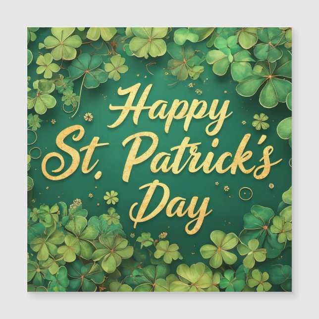 Happy St. Patrick’s Day Clover Design (Front)