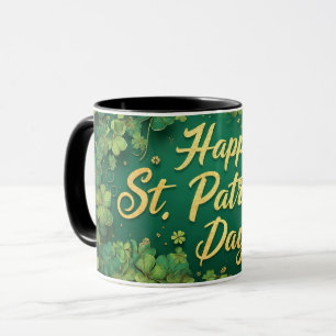 Happy St. Patrick’s Day Clover Design Mug