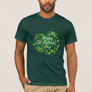 Happy St. Patrick’s Day Clover Design T-Shirt