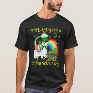 Happy St Patrick s Day Corgi Riding Llama Ireland T-Shirt