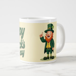 Happy St. Patrick’s Day Cute Leprechaun Large Coffee Mug