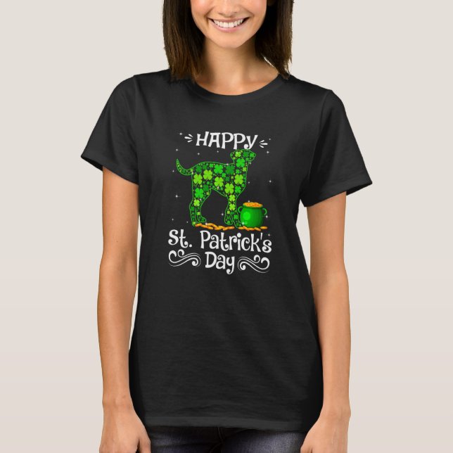 Happy St Patrick S Day Dalmatian Dogs Shamrock Cos T-Shirt (Front)