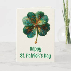 Happy St. Patrick’s Day Elegant Shamrock Card