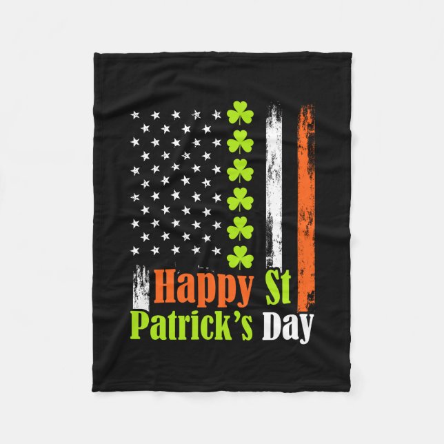Happy St Patrick S Day Fleece Blanket (Front)
