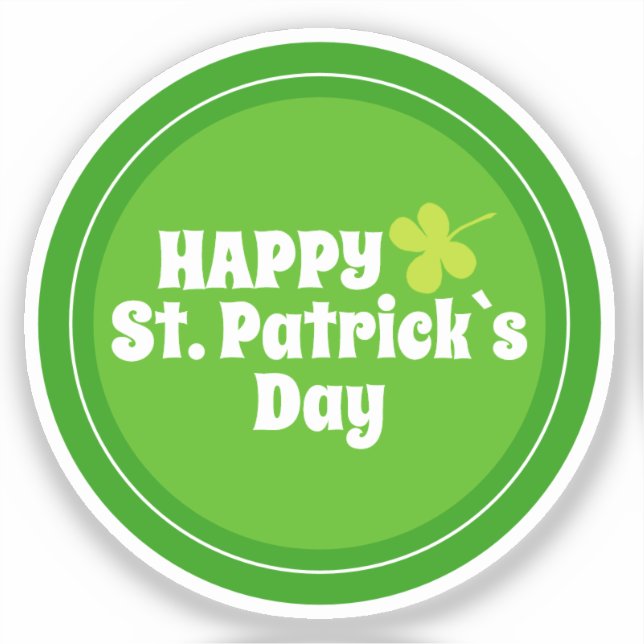 Happy St Patrick`s day Green Lucky Shamrock  (Front)