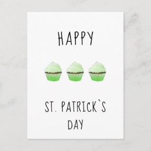 Happy St. Patrick`s day Irland Green Muffins Postcard