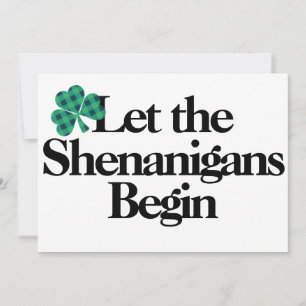 Happy St. Patrick’s Day, Let the Shenanigans Begin Invitation