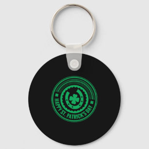 Happy St Patrick s Day Lucky Green Four Leaf Key Ring