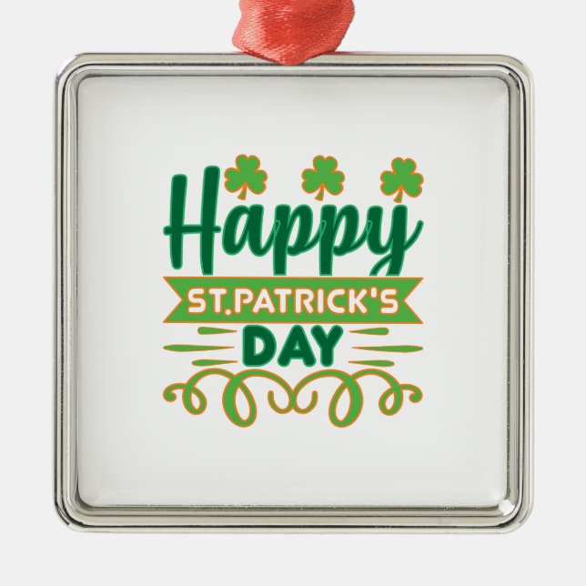 Happy ST Patrick S Day Metal Tree Decoration (Front)