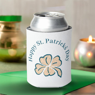 Happy St. Patrick`s Day Shamrock Clover  Can Cooler