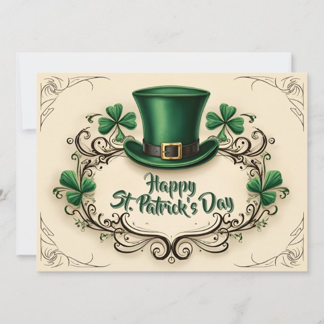Happy St. Patrick’s Day Shamrock Design (Front)