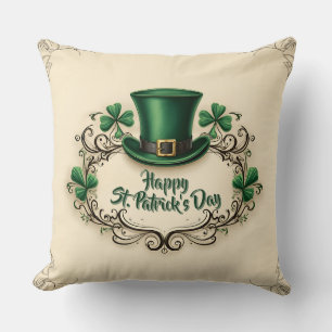 Happy St. Patrick’s Day Shamrock Design Cushion