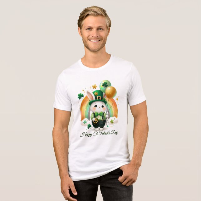 Happy St. Patrick’s Men’s  Tri-Blend Shirt (Front Full)