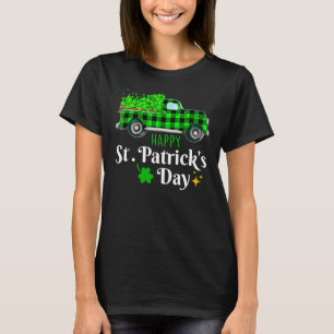 Happy St Patrick's Day 2021 Truck Buffalo Plaid Sh T-Shirt
