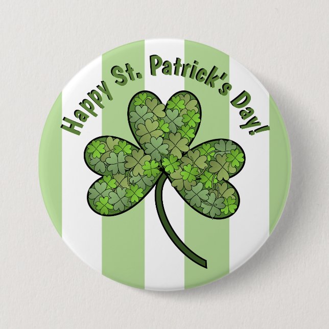 Happy St. Patrick's Day 3-Inch Button (Front)