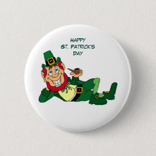 Happy St. Patrick's Day 6 Cm Round Badge