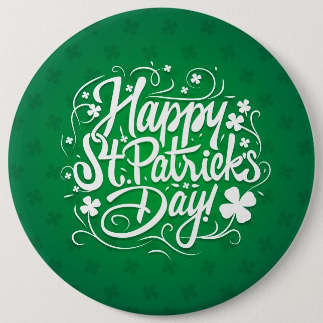 Happy St. Patrick's Day 6 Cm Round Badge (Front)